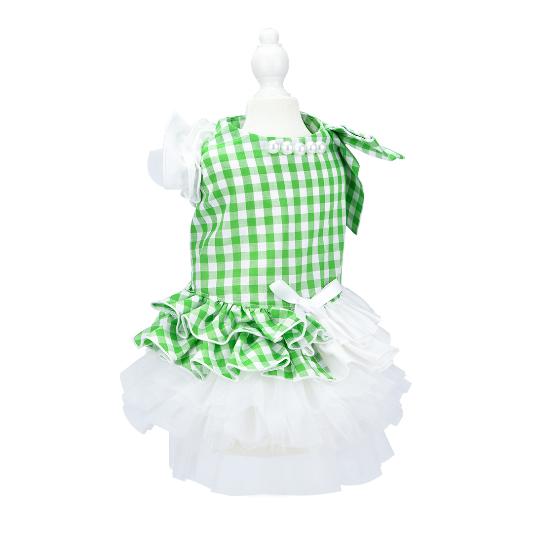 French doll ワンピース Gingham Green ☆オンライン撮影会付き